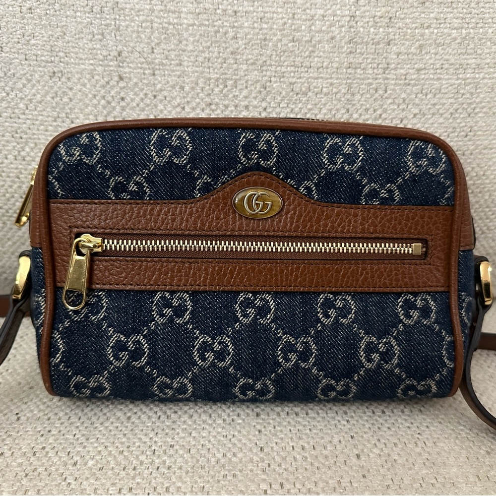 Gucci Ophidia Shoulder Bag GG Demin mini